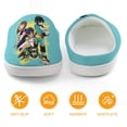 thumbnail image 5 of Anime Boku No Hero Kid's Cotton Slippers Winter Warm Soft Plush Slippers with Rubber Sole Non-Slip Indoor Outdoor Slip on Shoes Fluffy House Slippers For Boys Girls Teen, 5 of 8