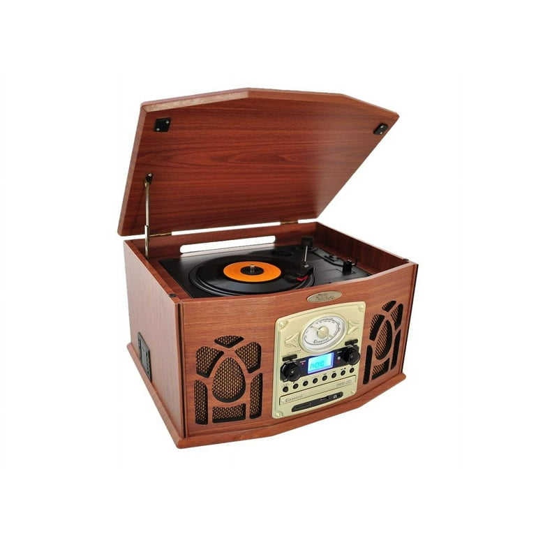 Retro Vintage Radio CD Cassette MP3 Record Player Turntable Vinyl LP  Bluetooth 711181590289