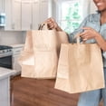 thumbnail image 6 of Jumbo Kraft Paper Gift Bags with Paper Handles 18x7x19 inches - Brown Shopping Bags Retail Tote Reusable Party Grocery Bags Take Out Delivery Eco Friendly Recyclable Multiple Uses Bulk (400), 6 of 6