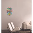 thumbnail image 3 of Vinyl Waterproof Static Cling Decor Tree Design Wall Decal Sticker - Removable Stained Glass Multicolored Art - Home Family Room Window Mural Decoration Glass Film Vinyl Sticker 13.5" x 15", 3 of 3