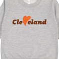 thumbnail image 3 of Inktastic Cleveland Heart Solid Orange Toddler Sweatshirt, 3 of 4