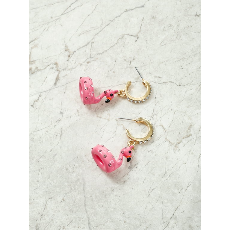 Packed Party Flamingo Floats Earrings, Pair