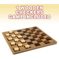 thumbnail image 5 of ArtCreativity Gamie Checkers Classic Wood Brown Board Game Set with 24 Pieces, 5 of 7