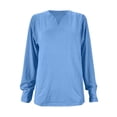 thumbnail image 4 of Mens T Shirt Men Spring Casual V-Neck Solid Long Sleeve Tee Shirt Top T-Shirts For Men, 4 of 4
