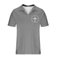 thumbnail image 4 of Aobny T Shirt Easter Cross Button Up Mens Shirts Short Sleeve Collared Big & Tall Polos Men Shirt,Gray,XXL, 4 of 5