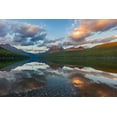 thumbnail image 2 of Haney, Chuck 32x23 Gold Ornate Wood Framed with Double Matting Museum Art Print Titled - Late afternoon at Bowman Lake in Glacier National Park-Montana-USA, 2 of 4