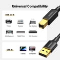 thumbnail image 2 of Cable de impresora USB UGREEN USB A a B 2.0 de alta velocidad de 3 m, 2 of 9