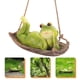 thumbnail image 2 of FELTECHELECTR Estatua colgante de rana, delicado adorno de rana, figura de rana de resina, decoración de jardín, 2 of 6