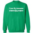 thumbnail image 2 of OXI Crewneck Sweatshirt - I Love My Awesome Wife, Basic Casual Sweatshirts for Men's and Women Fleece Sweatshirt Long Sleeve - Irish Green X-Large, 2 of 2