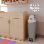 Foundations Premium Hands-Free Tall Diaper Pail with Wheels