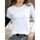 thumbnail image 4 of AOSSVIAO-camisetas de algodón acanalado para mujer, camisetas informales holgadas con botones, camisetas coreanas de manga larga con cuello redondo, 2024, 4 of 4