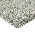 thumbnail image 4 of Ambesonne Abstract Floral Fitted Sheet, Art Flowers Pattern, Queen Size, Off White Army Green, 4 of 5
