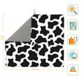 thumbnail image 3 of Vsdgher Cow Print Black White Print Dish Drying Mat, Kitchen Counter Mat, Dish Drying Pad for Dishes, Utensils, Pots and Pans,16" x 18", 3 of 8