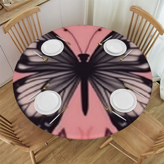 Sheronv Round Tablecloth Stain Resistant and Washable for Indoor Outdoor Table Dining Wedding Parties Polyester Fabric Table Cover Tablecloths 31"-35