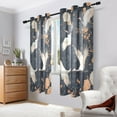 thumbnail image 6 of White Cranes Blackout Curtains 63 inch Length 2 Panels Window Decoration Curtains for Bedroom Living Room, 6 of 6