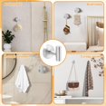 thumbnail image 4 of Brushed Silver Bathroom Towel Bar Holder Sets Premium Stainless Steel 16-Piece Bathroom Hardware Set Wall Mounted Bathroom Toilet Paper Holder with Shelf Set., 4 of 7