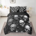 thumbnail image 2 of YST Sugar Skull Comforter Set, Gothic Bone Skeleton, 7-Piece, Halloween, Queen, 2 of 5