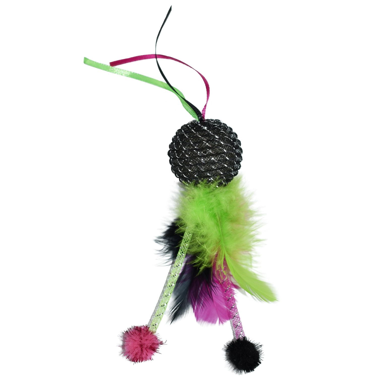 Vibrant Life Mesh Feather Ball, jouet pour chat, couleurs assorties, 1 paquet