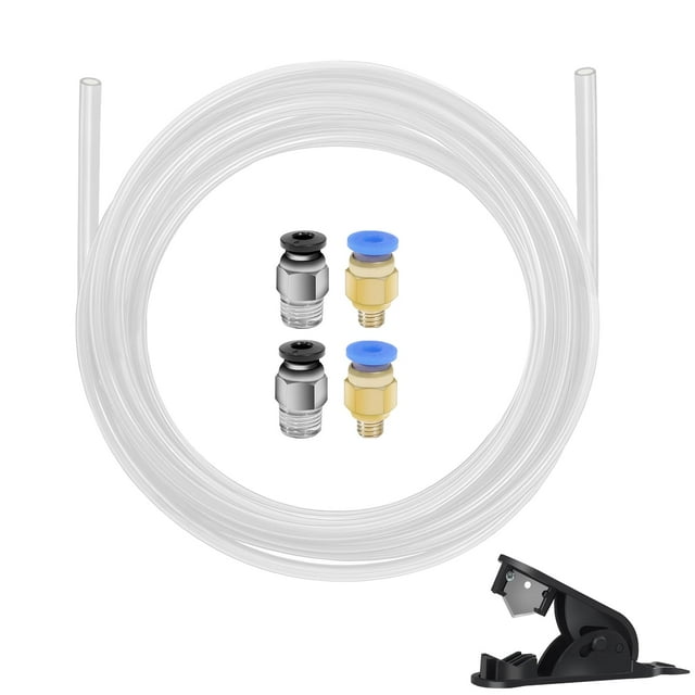 Tubo de teflón PTFE Lumanious de 5 m con cortador y conexión de 2,5 mm de diámetro interno y 4 mm de diámetro externo
