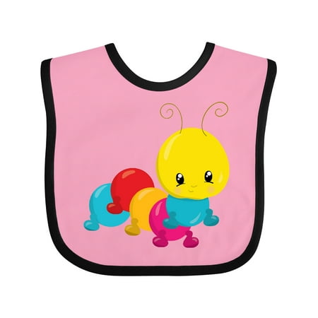 

Inktastic Cute Colorful Caterpillar Boys or Girls Baby Bib