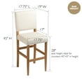 thumbnail image 2 of Leick Home Brax 28" Upholstered Bar Stools, Natural White and Wood, Set of 2, 2 of 18