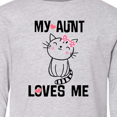 thumbnail image 4 of Inktastic My Aunt Loves Me Kitty Long Sleeve Youth T-Shirt, 4 of 5