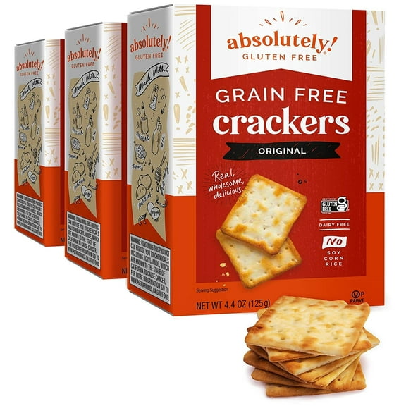 Absolutely Gluten Free Original Crackers, 4.4 Ounce Pack of 3