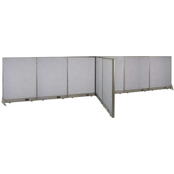 GOF T-shaped Freestanding Partition (60”D x 180”W x 48”H) Office Room Divider, Privacy Screen, Workstation Cubicle