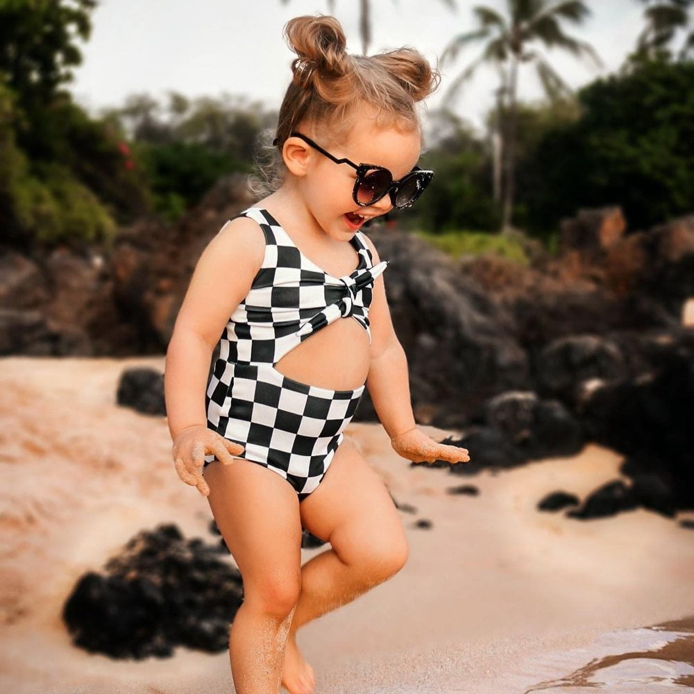Maillot de Bain à Damier pour Bébé Garçon Séchage Rapide Maillots