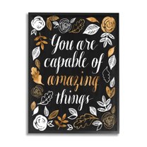 Stupell Industries Capable of Amazing Things Encouragement Autumn Floral, 24 x 30, Designed by Grace Popp