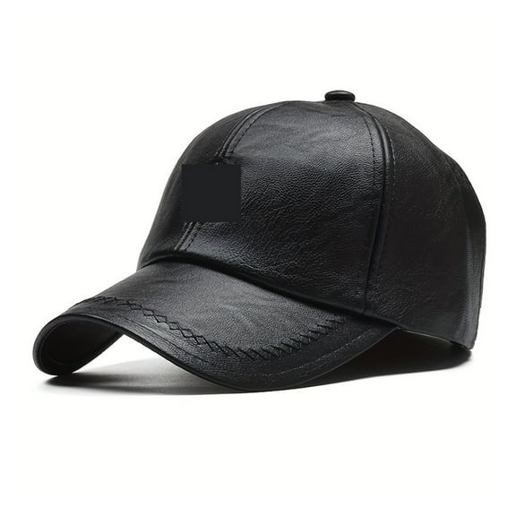 Fashion Men Baseball Cap Autumn Winter Warm Leather Cap Hip Hop Hat Outdoor Sports Casual Caps Dad Hats Adjustable ,Durable Quality