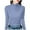 Blue, variant on Double Side Warm Women Underwear Top Bottom Shirt Workout Tops T Shirts, Size XL