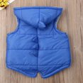 thumbnail image 4 of Baby Solid Color Dinosaur Padded Sleeveless Zipper Hooded Waistcoat, 4 of 6