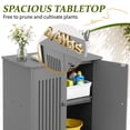 thumbnail image 4 of Zimtown Outdoor PVC Storage Box with Ventilated Doors, Gray Waterproof Patio Tool Cabinet for Yard Organization, 4 of 13