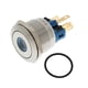 thumbnail image 1 of Interruptor de botón pulsador LED de 12 V que engancha el de potencia de 22 mm luz de color azul de metal de aluminio, 1 of 9