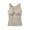 Khaki, variant on Lovzfmll Women's Delicate Lace Thermal Tank Top with V-Neck, Seamless Construction with Built-in Bra and Fleece Lining for Cold Days