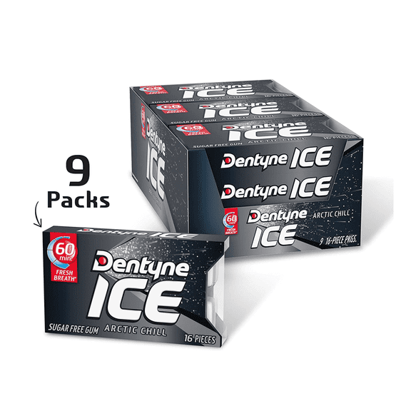Dentyne Ice Arctic Chill Sugar Free Gum, 16 Pieces (9 Count)