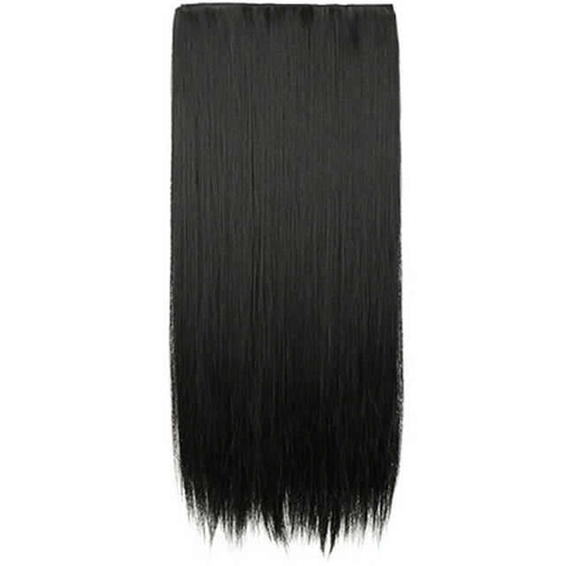 Miangastore Pièce de Cheveux Synthétiques Longue Droite Extension de Cheveux Accessoire de Coiffure pour Femmes