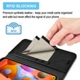 thumbnail image 4 of Galaxy A11 Case, Samsung Galaxy A11 Wallet Case, Takfox Premium [RFID Blocking] Secure Cash ID Credit Card Slots Holder Carrying PU Vegan Leather Magnetic Flip Cover Cases for Galaxy A11 - Black, 4 of 7
