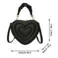 thumbnail image 4 of MUSOIE Heart Shape Satchel Crossbody Purse for women Zip Around Shoulder Bag Vegan Leather Handbags, 4 of 7