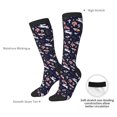 thumbnail image 4 of KLL Retro Rabbit Flower Print Cool Socks Men's Women's Crew Socks Funny Crazy Novelty Stockings, 4 of 6