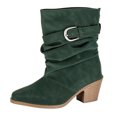 thumbnail image 6 of Pandaie Slouchy Ankle Boots for Womens Cowboy Pointed Toe Low Heel Buckle Strap Classic Cowgirl Fall Booties Size 6-9.5, 6 of 6