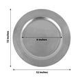 thumbnail image 2 of Efavormart 6 pcs 13" Silver Round Charger Plates for Tabletop Decor Holiday Wedding Catering Event Decoration, 2 of 8