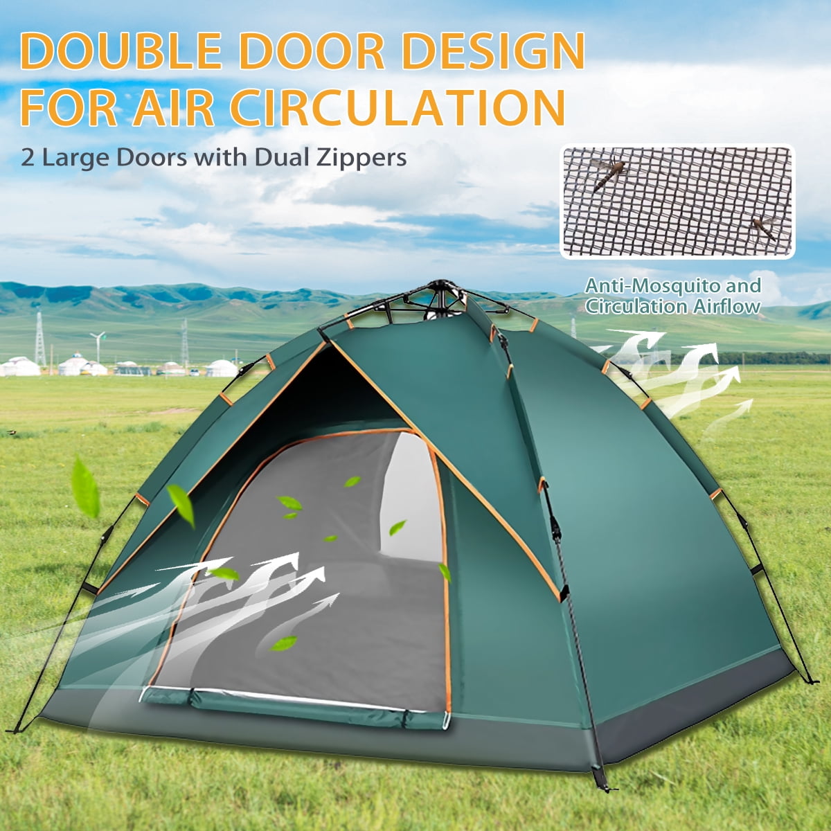 Amazon.com : Wnnideo Pop Up Camping Tent 2/4/6 Person Family
