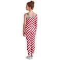 thumbnail image 2 of Aislor Kids Girls Christmas Striped Candy Cane Bodysuit Jumpsuit Performance Dancewear Size 6-16 Red 10, 2 of 7