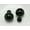 B: Black, variant on 5 Pairs Candy Color Pearl Double Side Front and Back Post Ear Stud Earrings -L: White Pearl
