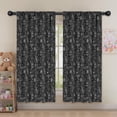 thumbnail image 5 of Blackout Kids Curtains,Black White Gothic Crystal Ball Bird Bat Pattern Childrens Insulated Curtains Set Of 2,Bedroom Essentials,Toddler Room Decor 52x63in(132x160cm), 5 of 5