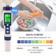 thumbnail image 2 of Medidor de PH electrónico 5 en 1, probador de calidad del agua de temperatura y salinidad de Ph, TDS y EC, pantalla LCD y precisión de lectura, para agua potable, acuarios, piscinas, etc. brillar Electrónica, 2 of 5