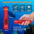thumbnail image 5 of ORCATORCH D710 Scuba Diving Light, 3000 Lumens Super Bright Underwater Flashlight with 6 Degrees Narrow Beam, IP68 Waterproof Night Dive Torch 150 Meters Submersible Light (Red), 5 of 7