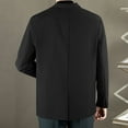 thumbnail image 3 of FRSASU Men's Long Sleeved Lapel Padded Shoulder Suit Jacket Casual Slim Fit Single Breasted Jackets for Party Black, 3 of 8
